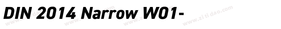 DIN 2014 Narrow W01字体转换